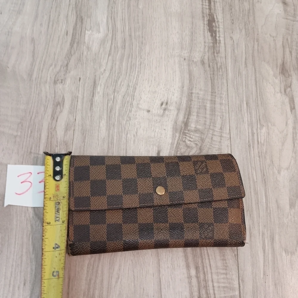 Checkered Brown and Black Wallet